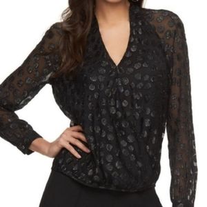 Jennifer Lopez surplice blouse